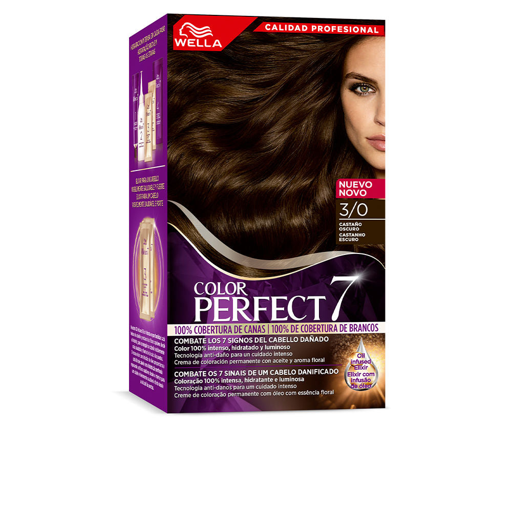 WELLA COLOR PERFECT 7 100% cobertura de canas #3/0-marrón oscuro