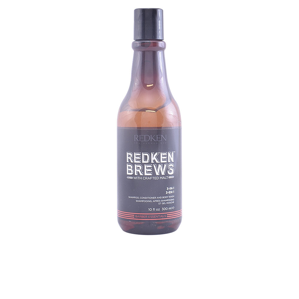 REDKEN BREWS 3in1 shampoo, conditioner and body wash 300 ml