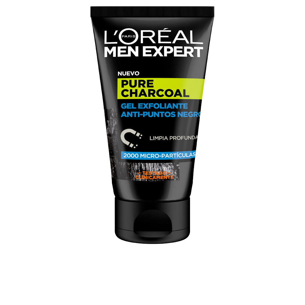 MEN EXPERT pure charcoal gel exfoliante p.negros 100 ml