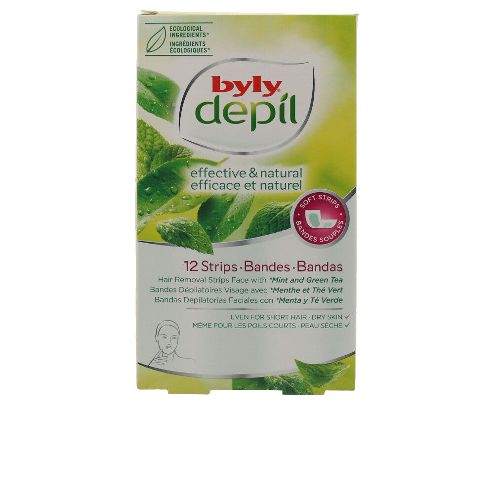 DEPIL bandas faciales menta y té green 12 uds