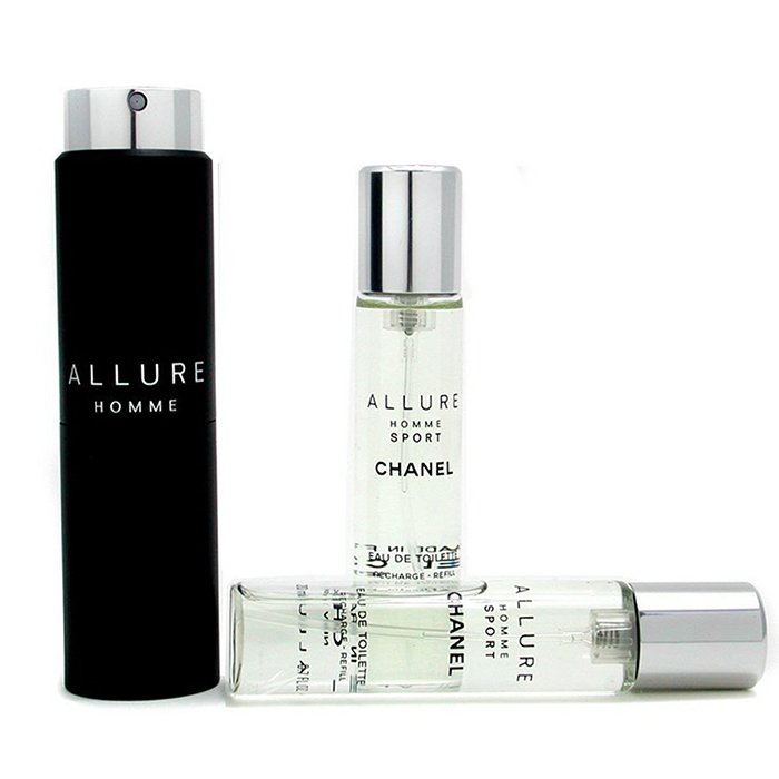 Allure Homme Sport Eau De Toilette Travel Spray (with Two Refills) - 3x20ml/0.7oz