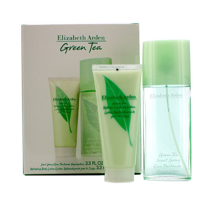 Green Tea Coffret: Eau Parfumee Spray 100ml/3.3oz + Refreshing Body Lotion 100ml/3.3oz - 2pcs