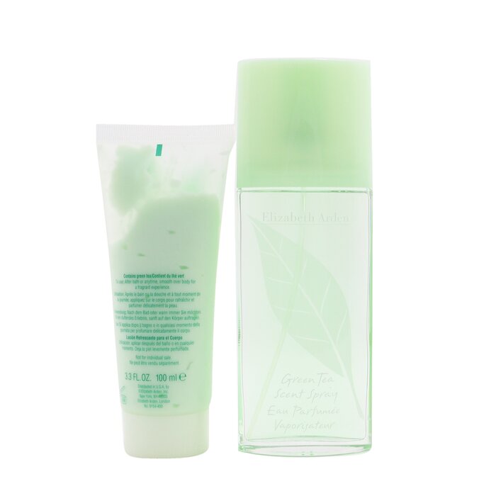 Green Tea Coffret: Eau Parfumee Spray 100ml/3.3oz + Refreshing Body Lotion 100ml/3.3oz - 2pcs