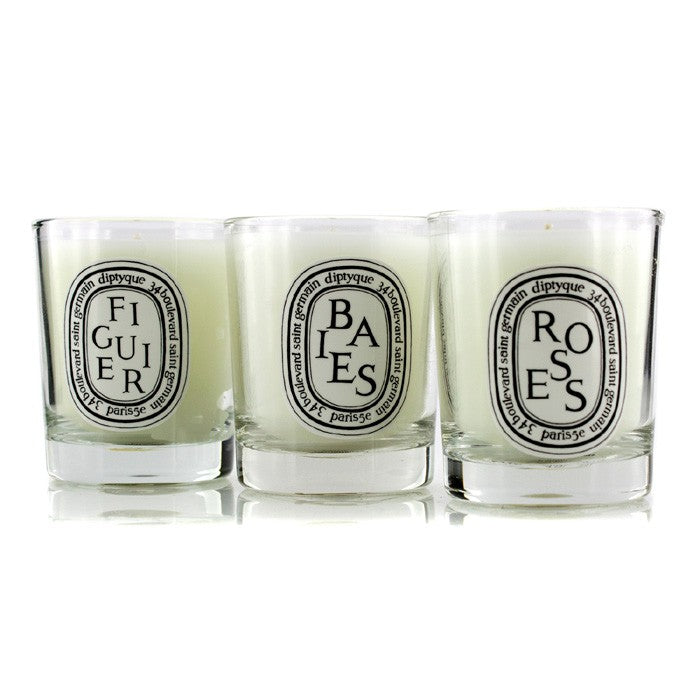 Mini Candle Coffret: (baies, Figuier, Roses) - 3x 70g/2.4oz