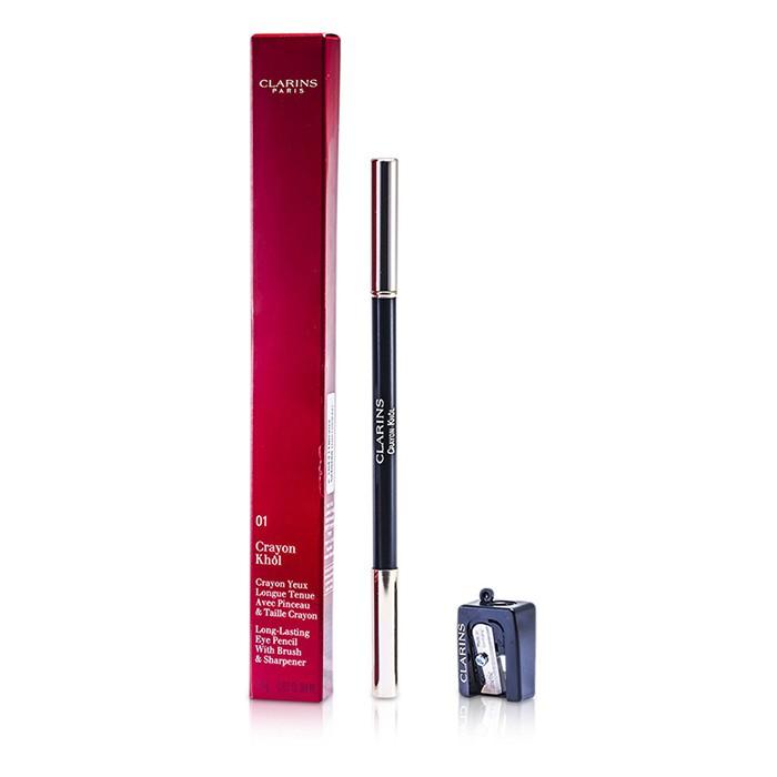 Long Lasting Eye Pencil With Brush - # 01 Carbon Black (with Sharpener) - 1.05g/0.037oz