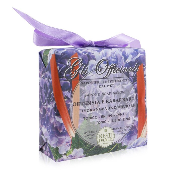 Gli Officinali Soap - Hydrangea & Rhubarb - Tonic & Energizing - 200g/7oz