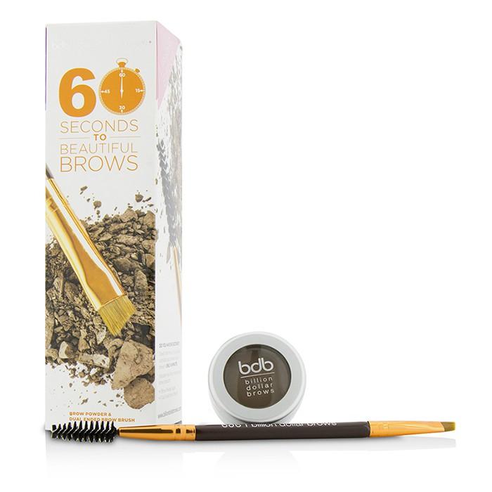 60 Seconds To Beautiful Brows Kit (1x Brow Powder, 1x Dual Ended Brow Brush) - Taupe - 2pcs