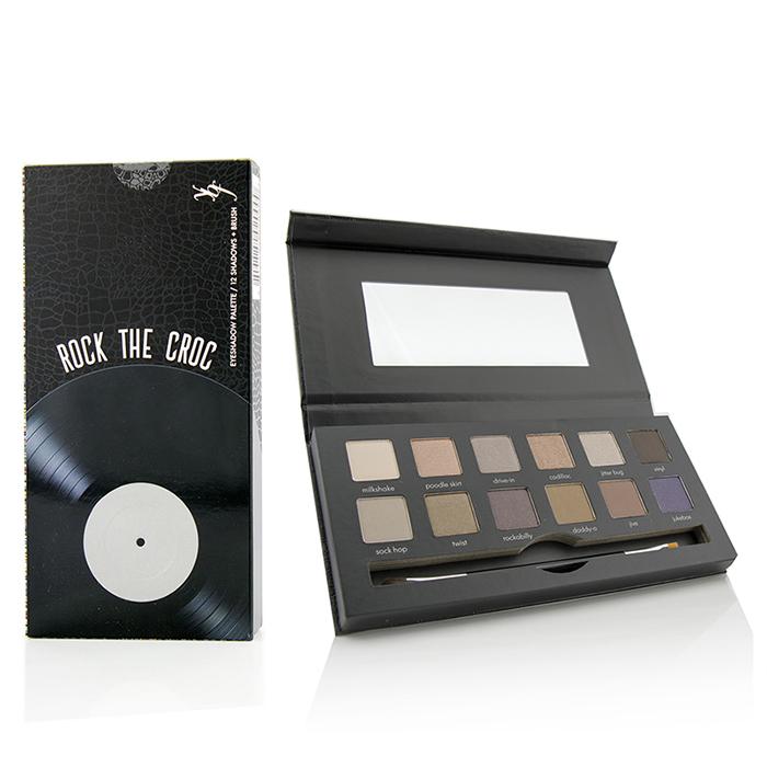 Rock The Croc Eyeshadow Palette (12x Eyeshadow, 1x Double Ended Eyeshadow Brush) - 12x0.8g/0.03oz