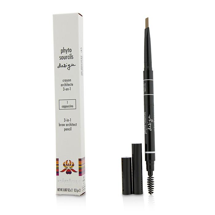 Phyto Sourcils Design 3 In 1 Brow Architect Pencil - # 1 Cappuccino - 2x0.2g/0.007oz