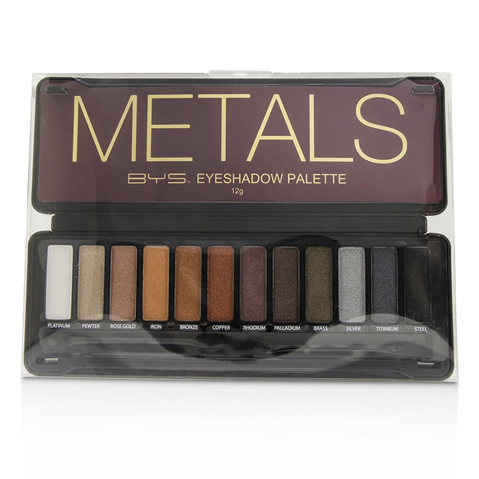 Eyeshadow Palette (12x Eyeshadow, 2x Applicator) - Metals - 12g/0.42oz