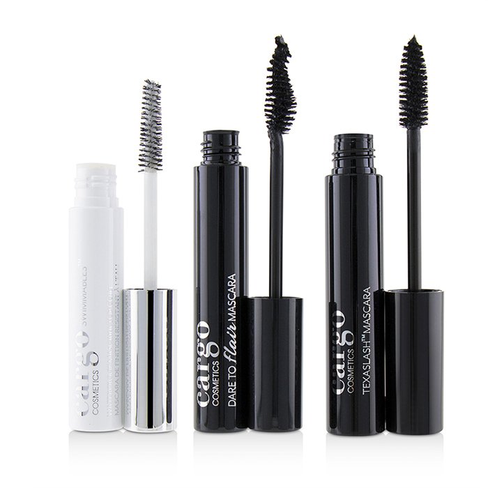 Mascara Kit: 1x Dare To Flair Mascara, 1x Texalash Mascara, 1x Swimmables Waterproof Mascara Topcoat - 3pcs