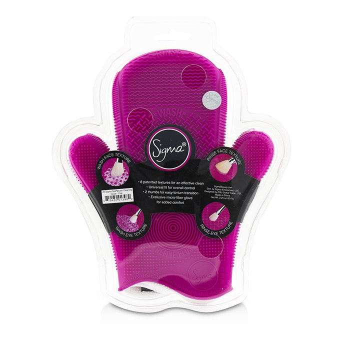 2x Sigma Spa Brush Cleaning Glove - # Pink - -