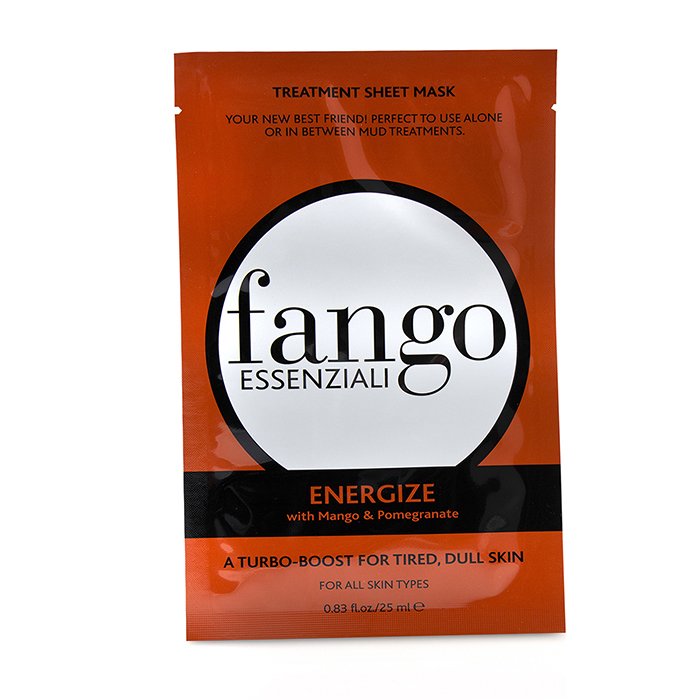 Fango Essenziali Energize Treatment Sheet Masks - 4x25ml/0.83oz