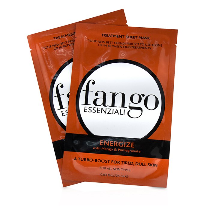 Fango Essenziali Energize Treatment Sheet Masks - 4x25ml/0.83oz