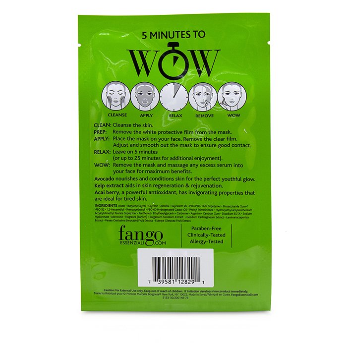 Fango Essenziali Moisturize Treatment Sheet Masks - 4x25ml/0.83oz