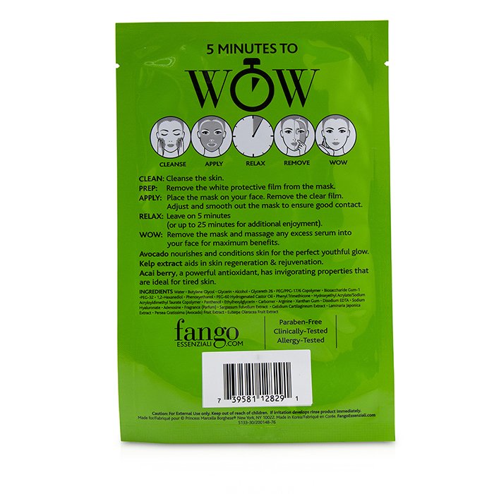 Fango Essenziali Moisturize Treatment Sheet Masks - 4x25ml/0.83oz