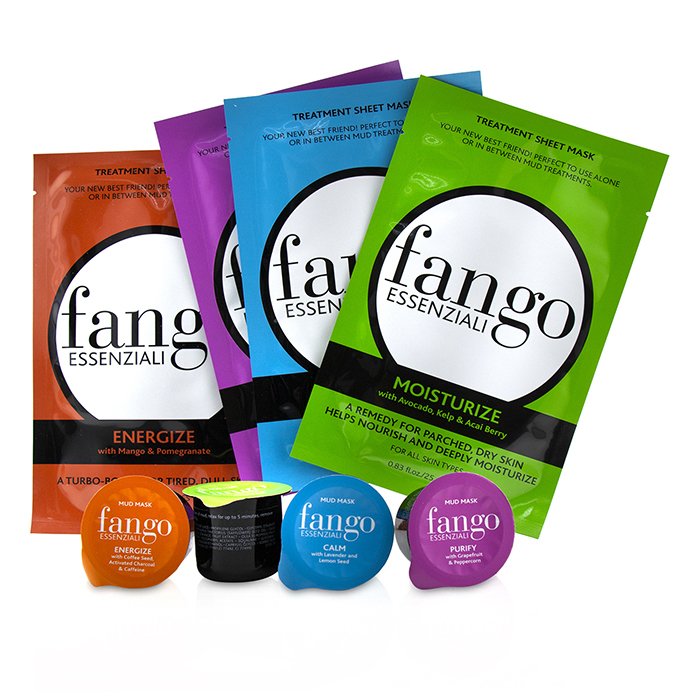 The Fango Essenziali Collection (4x Sheet Mask 25ml/0.83oz, 4x Mud Mask 25g/0.89oz) - -