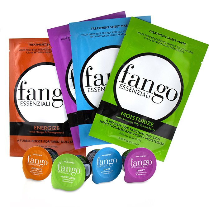 The Fango Essenziali Collection (4x Sheet Mask 25ml/0.83oz, 4x Mud Mask 25g/0.89oz) - -