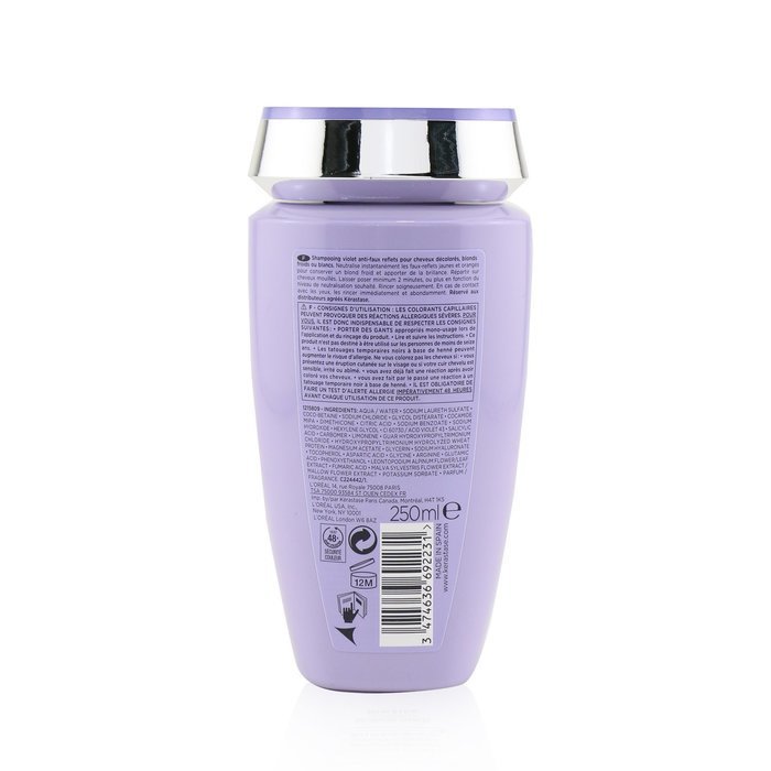 Blond Absolu Bain Ultra-violet Anti-brass Purple Shampoo (lightened, Cool Blonde Or Grey Hair) - 250ml/8.5oz