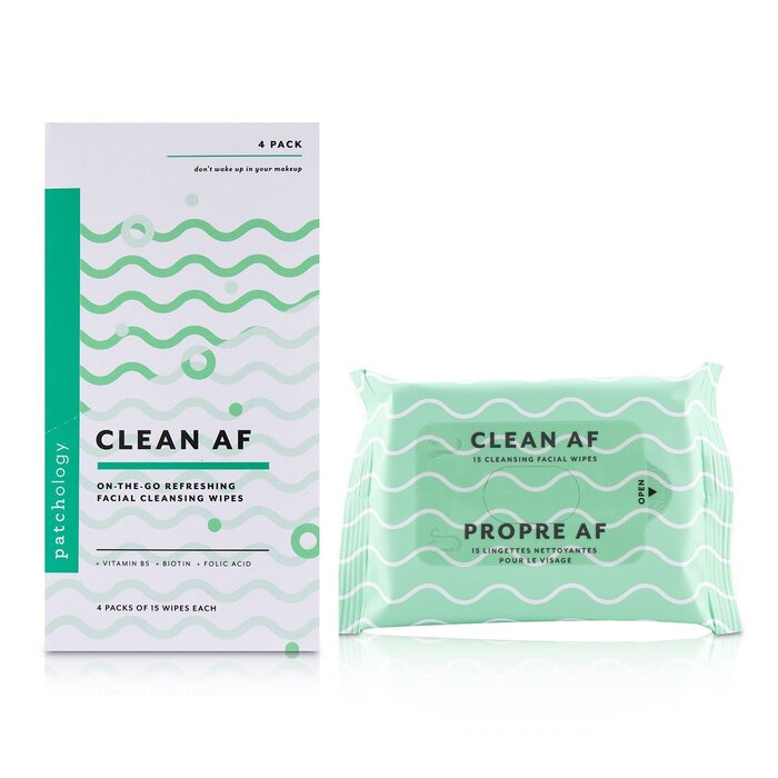 Clean Af On-the-go Refreshing Facial Cleansing Wipes - 4x15sheets