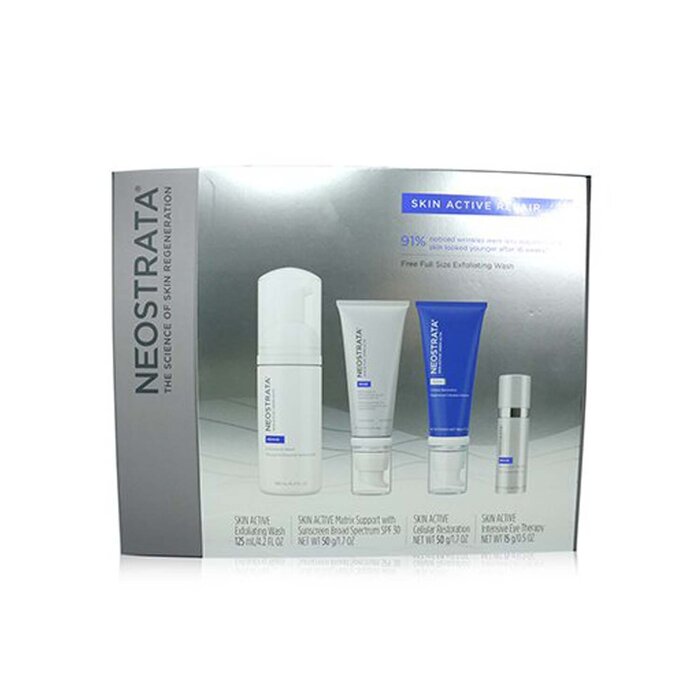 Skin Active Repair Kit: Exfoliating Wash + Matrix Support Spf30 + Cellular Restoration + Intensive Eye Therapy - 4pcs