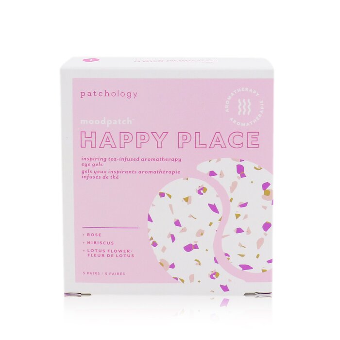 Moodpatch - Happy Place Inspiring Tea-infused Aromatherapy Eye Gels (rose+hibiscus+lotus Flower) - 5pairs