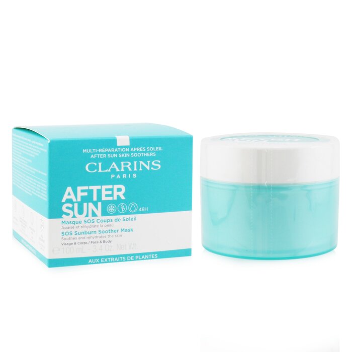 After Sun Sos Sunburn Soother Mask - For Face & Body - 100ml/3.4oz