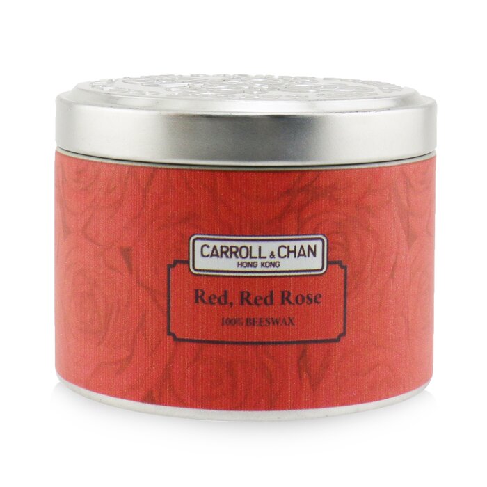 100% Beeswax Tin Candle - Red Red Rose - (8x6) cm