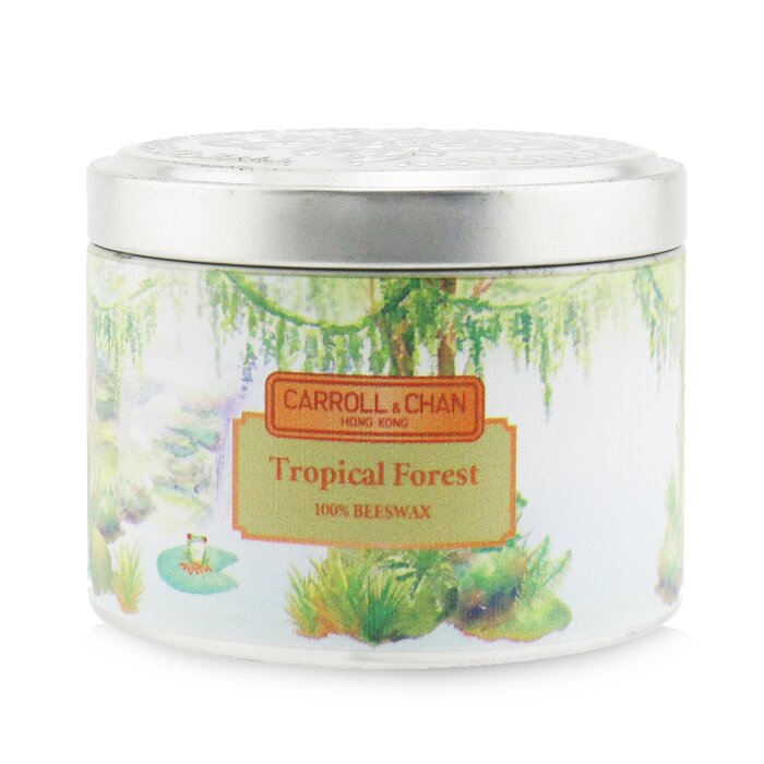 100% Beeswax Tin Candle - Tropical Forest - (8x6) cm