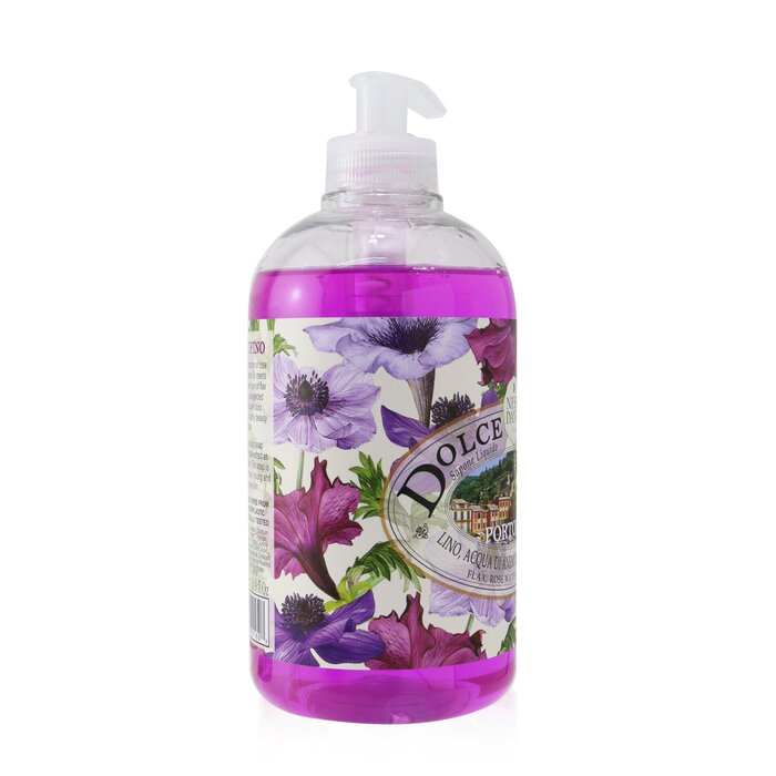 Dolce Vivere Vegan Liquid Soap - Portofino -flax, Rose Water & Marine Lily - 500ml/16.9oz