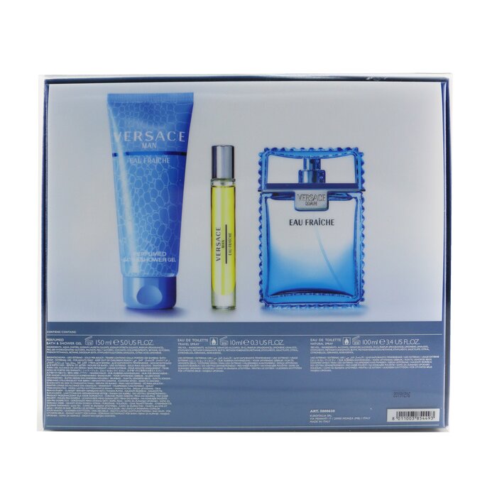 Eau Fraiche Coffret: Eau De Toilette Spray 100ml/3.4oz + Bath&shower Gel 150ml/5oz + Eau De Toilette Spray 10ml/0.3oz - 3pcs