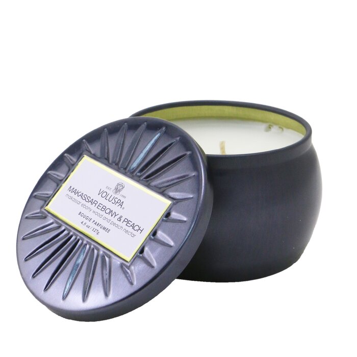 Mini Tin Candle - Makassar Ebony & Peach - 127g/4.5oz