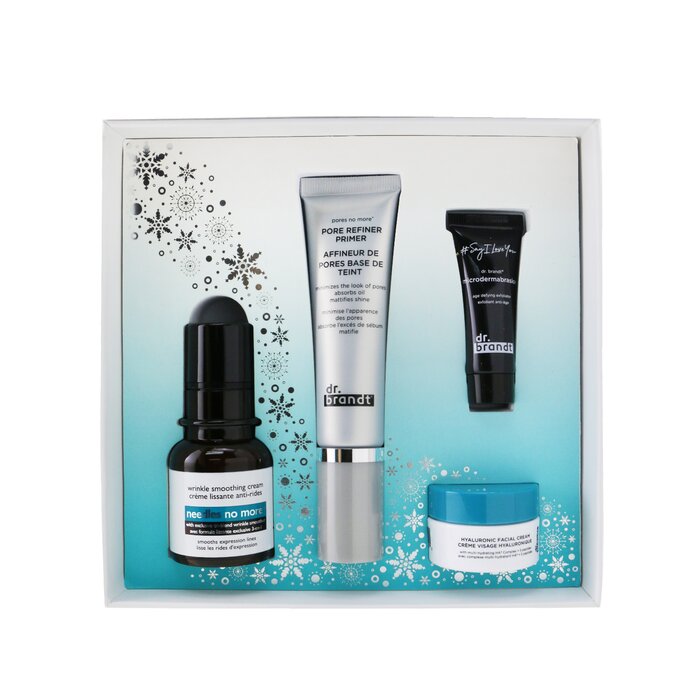 Skincare Wishlist Kit: Pore Refiner Primer 30ml+ Wrinkle Smoothing Cream 15g+ Microdermabrasion 7.5g+ Hyaluronic Cream 10g - 4pcs