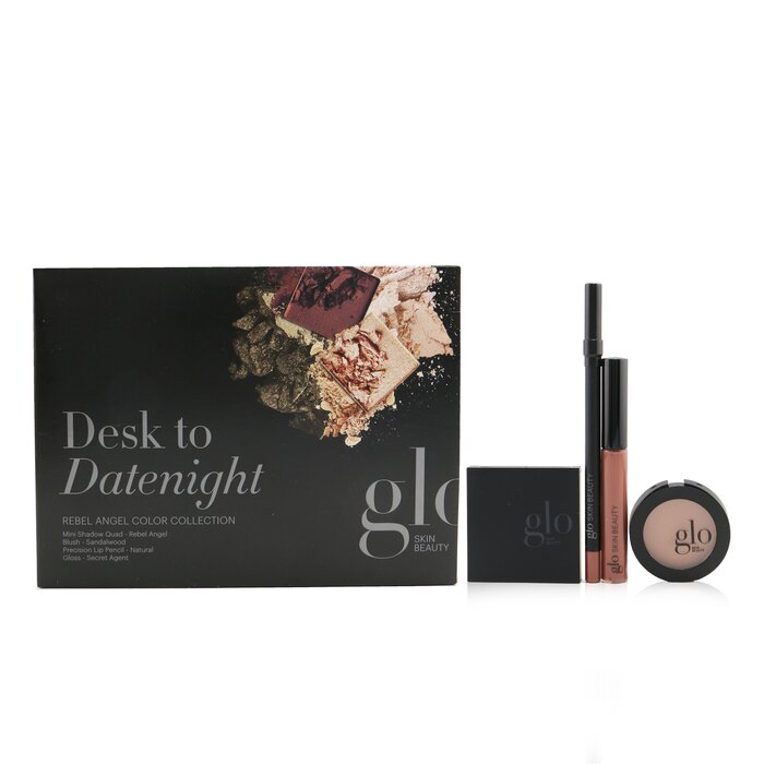 Desk To Datenight (mini Shadow Quad + Blush + Lip Pencil + Lip Gloss) - # Rebel Angel - 4pcs