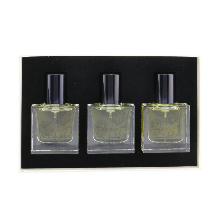 La Collection Voyage Pour Lui Eau De Parfum Spray Collection: Etui Noir + Feuilles De Tabac + Vetiver Insolent - 3x14ml/0.47oz