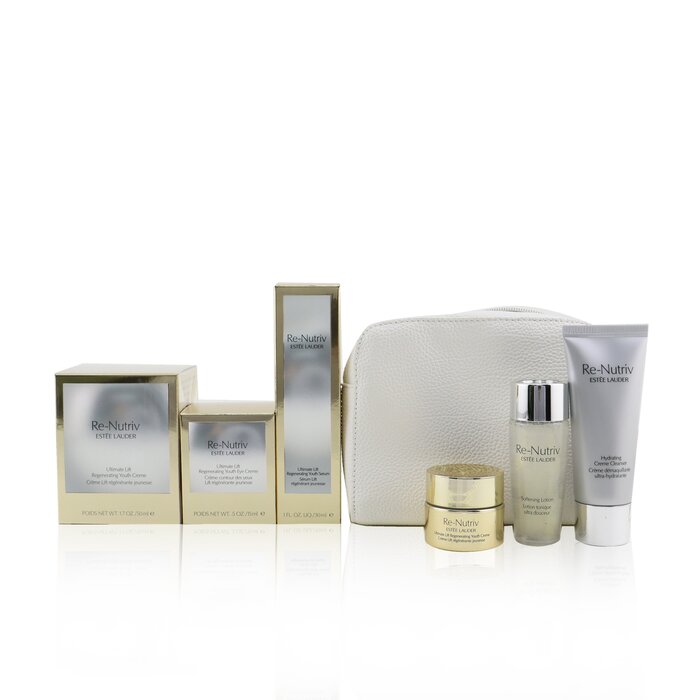 Re-nutriv Ultimate Lift Regenerating Youth Precious Collection: Creme 50ml+serum 30ml+eye Creme 15ml+lotion 30ml+cleanser.... - 6pcs+1bag