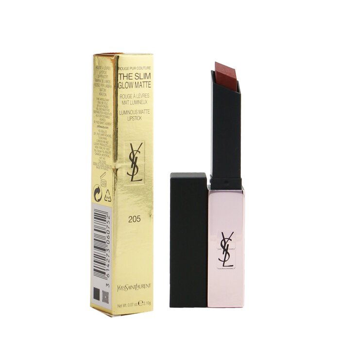 Rouge Pur Couture The Slim Glow Matte - # 205 Secret Rosewood - 2.1g/0.07oz