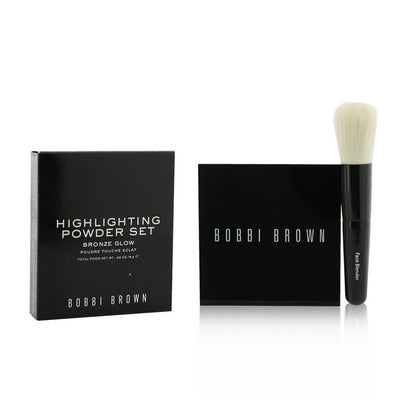 Highlighting Powder Set (1x Highlighting Powder + 1x  Mini Face Brush) - #bronze Glow - 2pcs