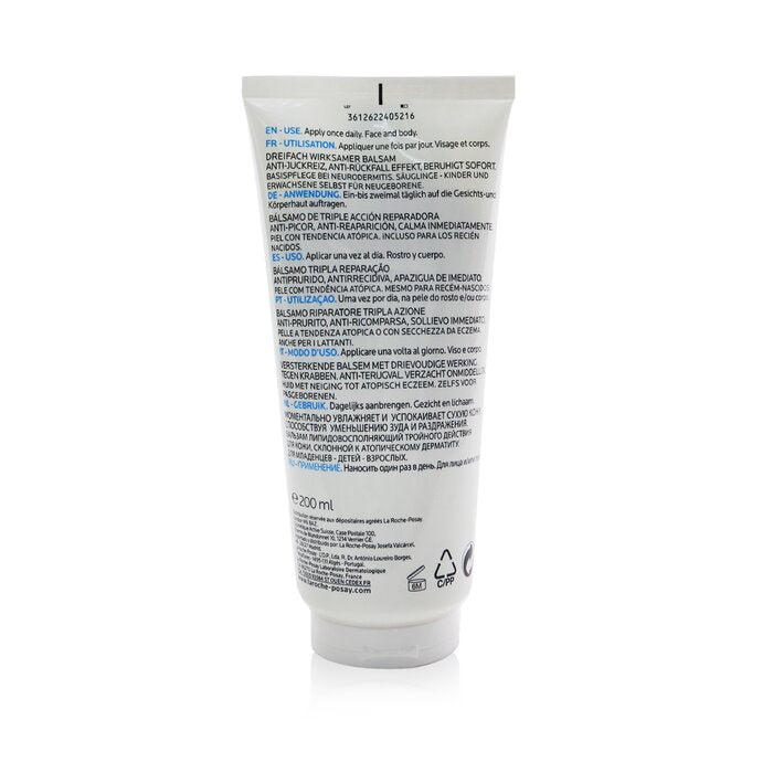 Lipikar Baume Ap+m Triple-action Balm - Anti-scratching, Anti Dry Skin Flare-ups, Immediate Soothing - 200ml/6.76oz