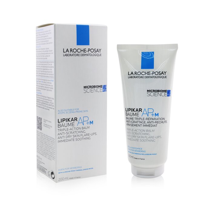 Lipikar Baume Ap+m Triple-action Balm - Anti-scratching, Anti Dry Skin Flare-ups, Immediate Soothing - 200ml/6.76oz