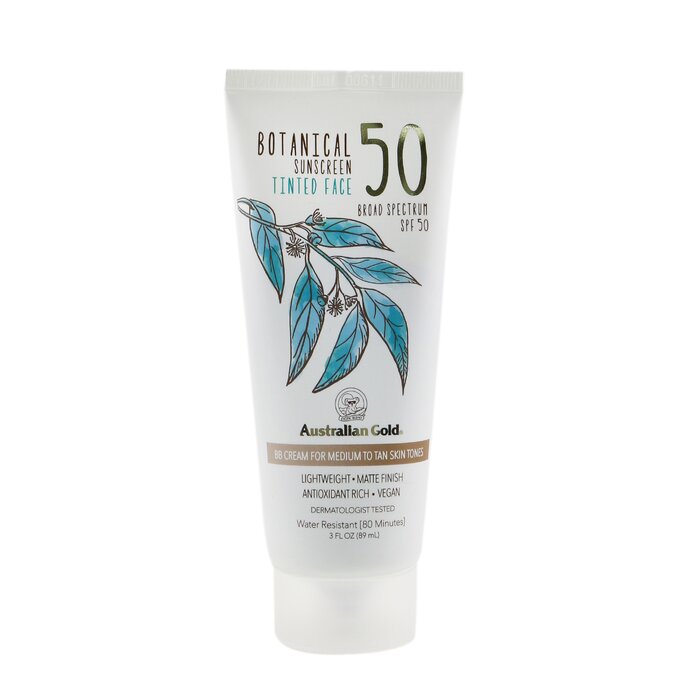 Botanical Sunscreen Spf 50 Tinted Face Bb Cream - Medium To Tan - 89ml/3oz