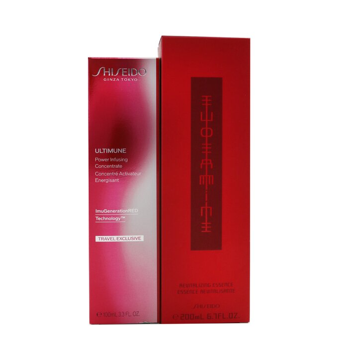 Ultimune Power & Revitalizing Set: Ultimune Power Infusing Concentrate 100ml + Eudermine Revitalizing Essence 200ml - 2pcs