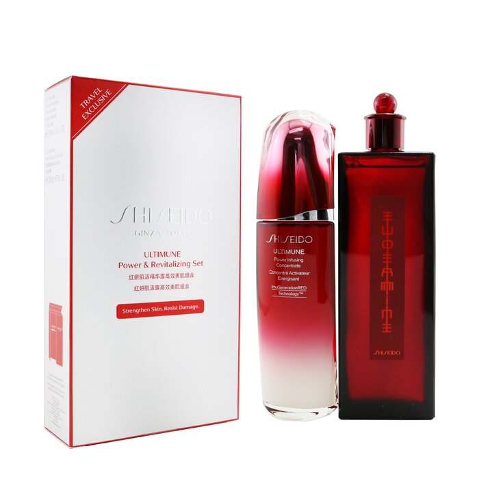 Ultimune Power & Revitalizing Set: Ultimune Power Infusing Concentrate 100ml + Eudermine Revitalizing Essence 200ml - 2pcs