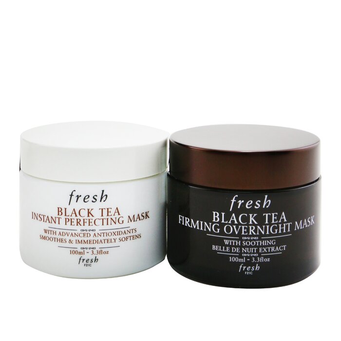 Black Tea Age-delay For Night & Day Set: Black Tea Instant Perfecting Mask 100ml + Black Tea Firming Overnight Mask 100ml - 2x100ml/3.3oz