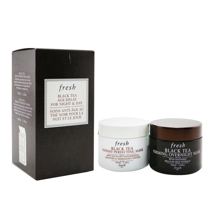 Black Tea Age-delay For Night & Day Set: Black Tea Instant Perfecting Mask 100ml + Black Tea Firming Overnight Mask 100ml - 2x100ml/3.3oz