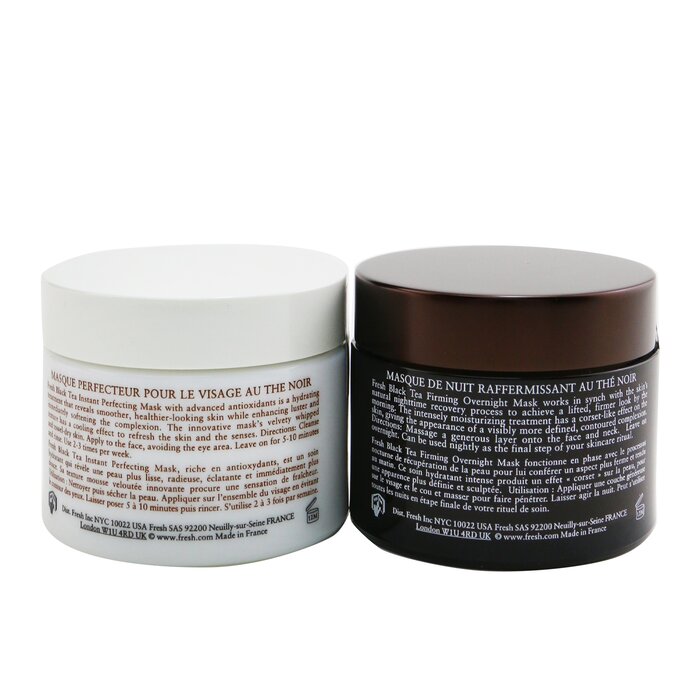 Black Tea Age-delay For Night & Day Set: Black Tea Instant Perfecting Mask 100ml + Black Tea Firming Overnight Mask 100ml - 2x100ml/3.3oz