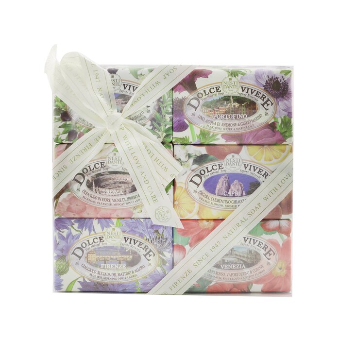 Dolce Vivere The Collection Soap Set: Sardegna + Portofino + Roma + Capri + Firenze + Venezia - 6x 150g/5.3oz