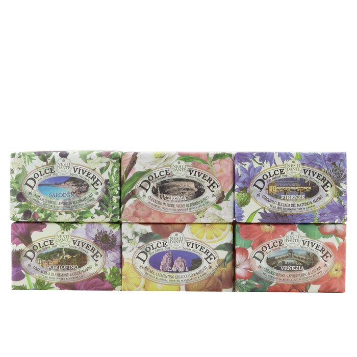 Dolce Vivere The Collection Soap Set: Sardegna + Portofino + Roma + Capri + Firenze + Venezia - 6x 150g/5.3oz