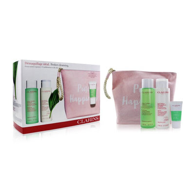 Perfect Cleansing Set (combination To Oily Skin): Cleansing Milk 200ml+ Toning Lotion 200ml+ Pure Scrub 15ml+ Bag - 3pcs+1bag