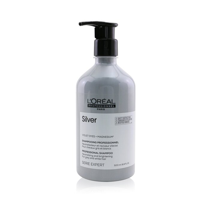 Professionnel Serie Expert - Silver Violet Dyes + Magnesium Neutralising And Brightening Shampoo (for Grey And White Hair) - 500ml/16.9oz